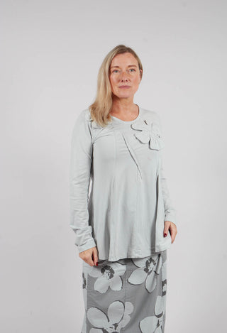 Flared Hem Top in Light Grey - 3470501