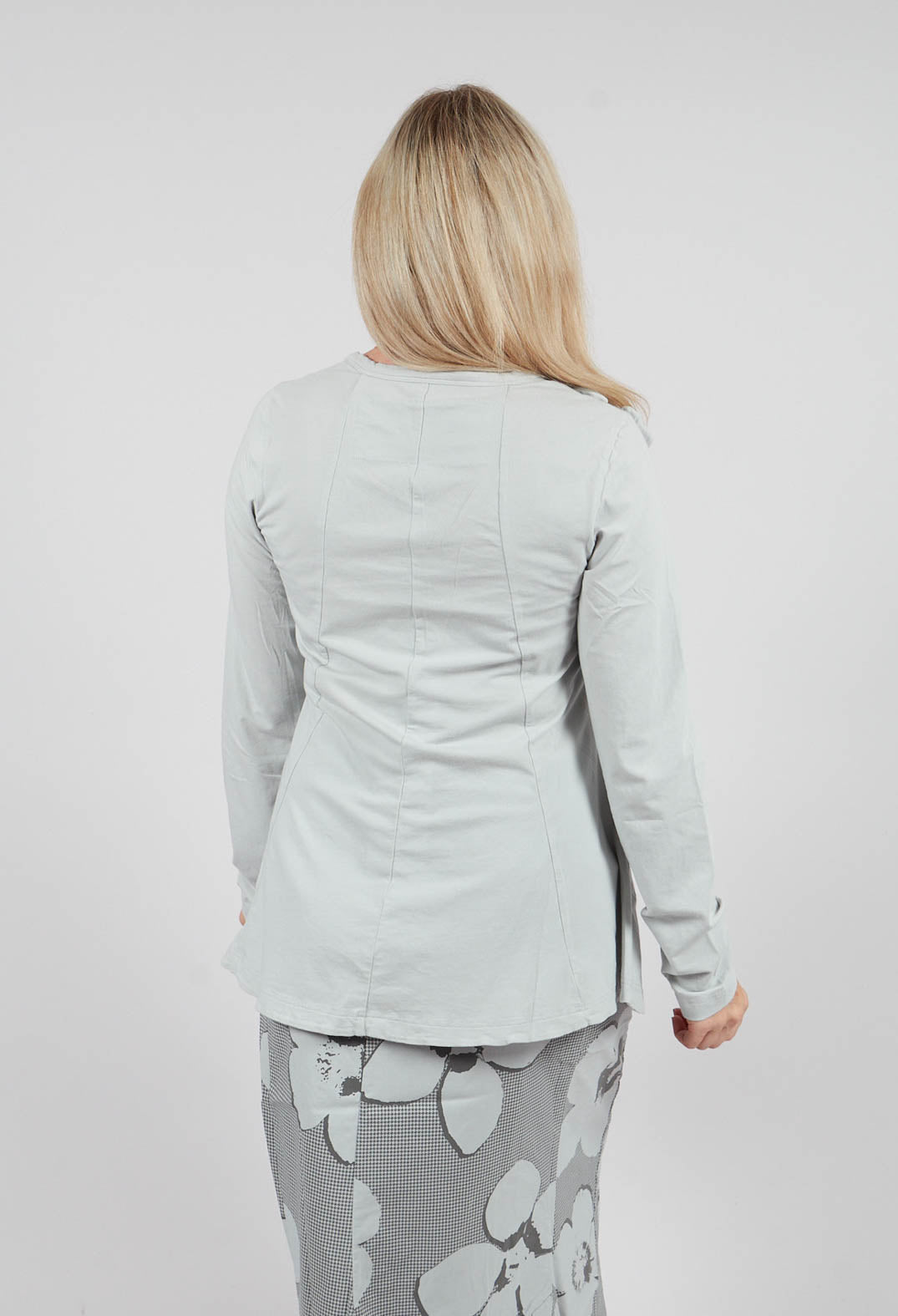 Flared Hem Top in Light Grey - 3470501
