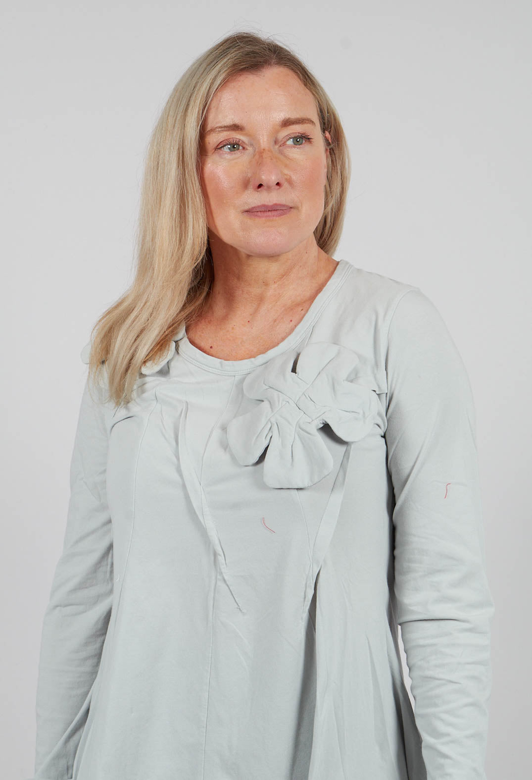 Flared Hem Top in Light Grey - 3470501