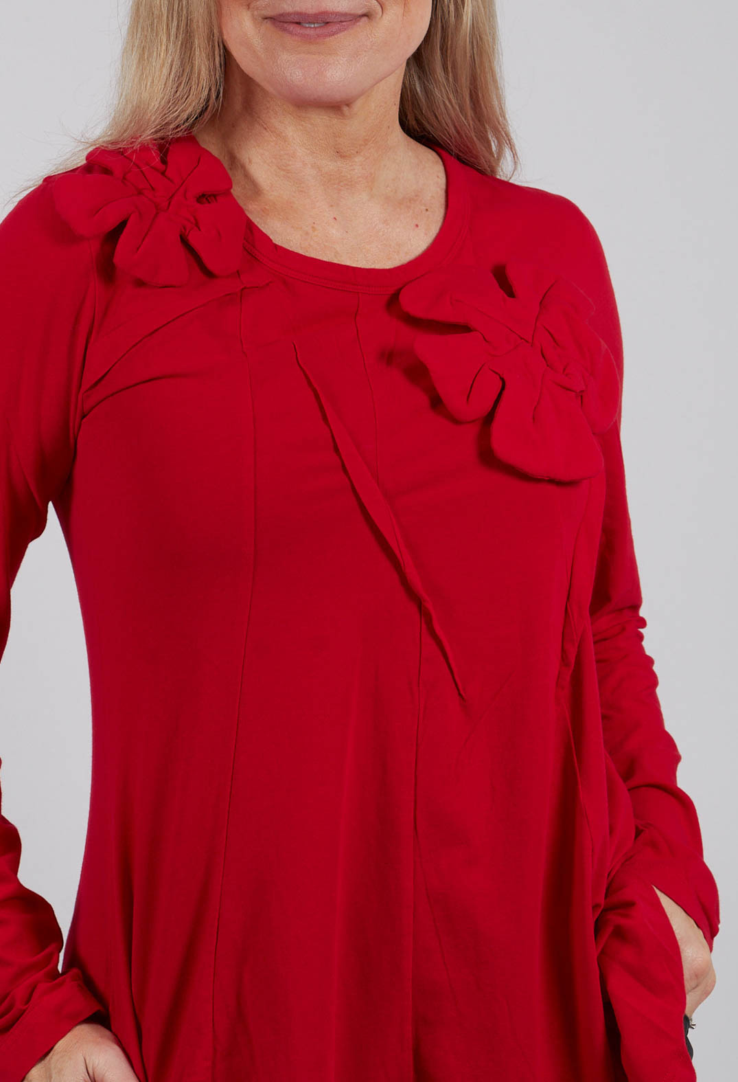 Flared Hem Top in Rose - 3470501
