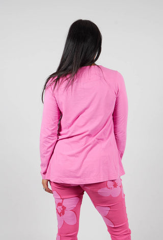 Long Sleeve T-Shirt with Tulip Hem in Lily - 3470509