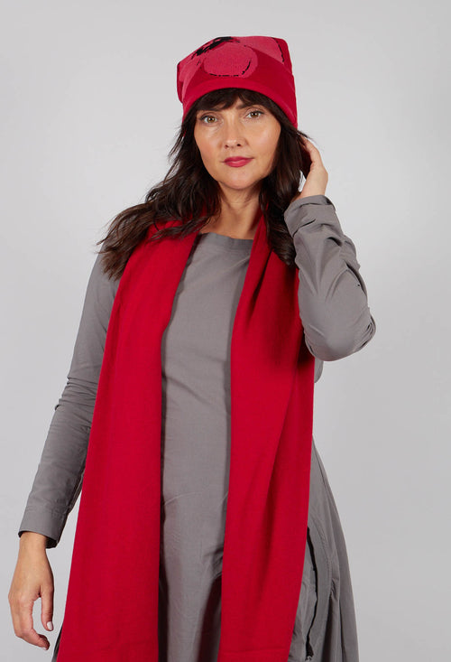 Slouch Fit Beanie Hat in Rose Jacquard - 3594605
