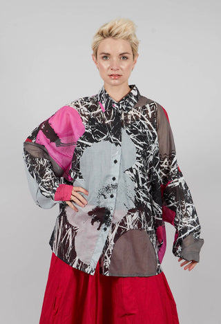 Relaxed Cotton Shirt in Colourful - 3600401