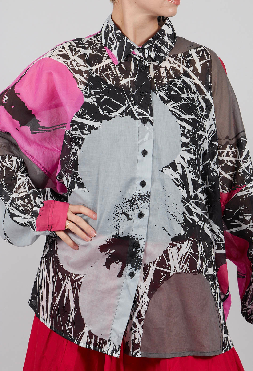 Relaxed Cotton Shirt in Colourful - 3600401