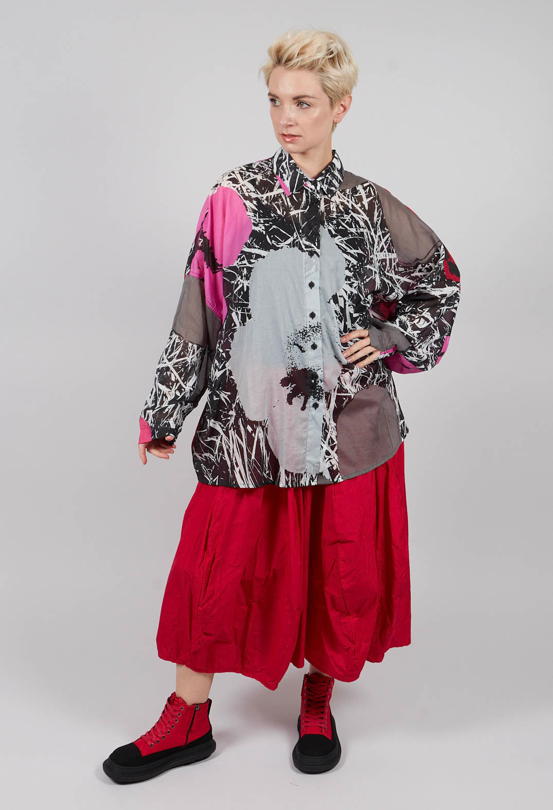 Relaxed Cotton Shirt in Colourful - 3600401