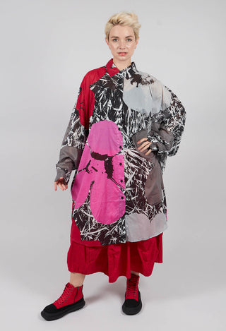 Relaxed Cotton Shirt Dress in Colourful - 3600902