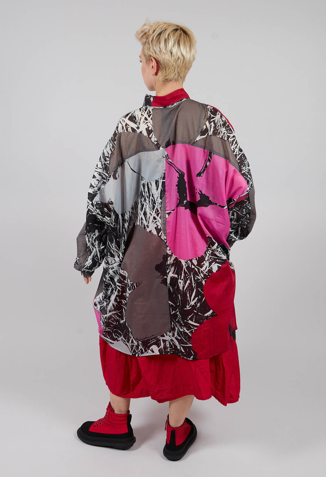 Relaxed Cotton Shirt Dress in Colourful - 3600902