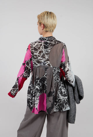 Pleated Back Cotton Shirt in Colourful - 3600404