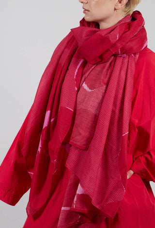 Oversized Lightweight Scarf in Rose Print - 3601408