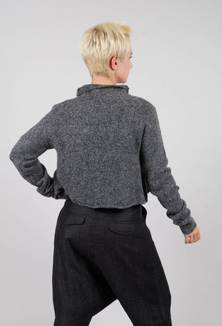 Button Through Cardigan in Dark Grey - 3617103