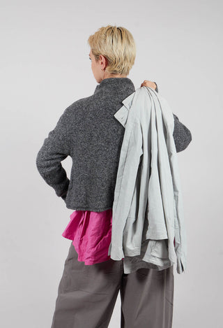 Button Through Cardigan in Dark Grey - 3617103