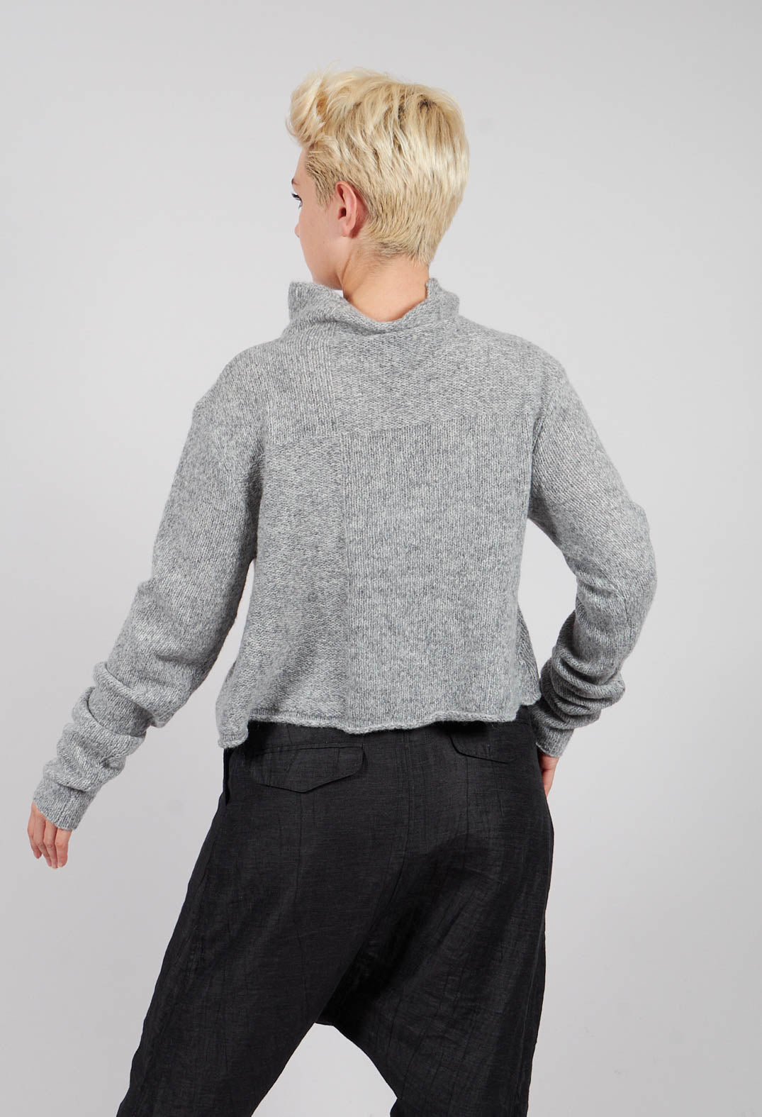 Button Through Cardigan in Light Grey - 3617103
