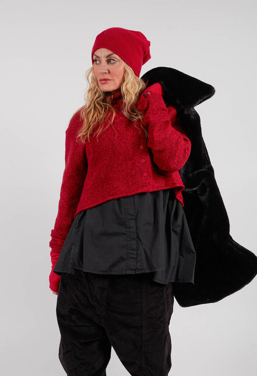 Button Through Cardigan in Rose - 3617103