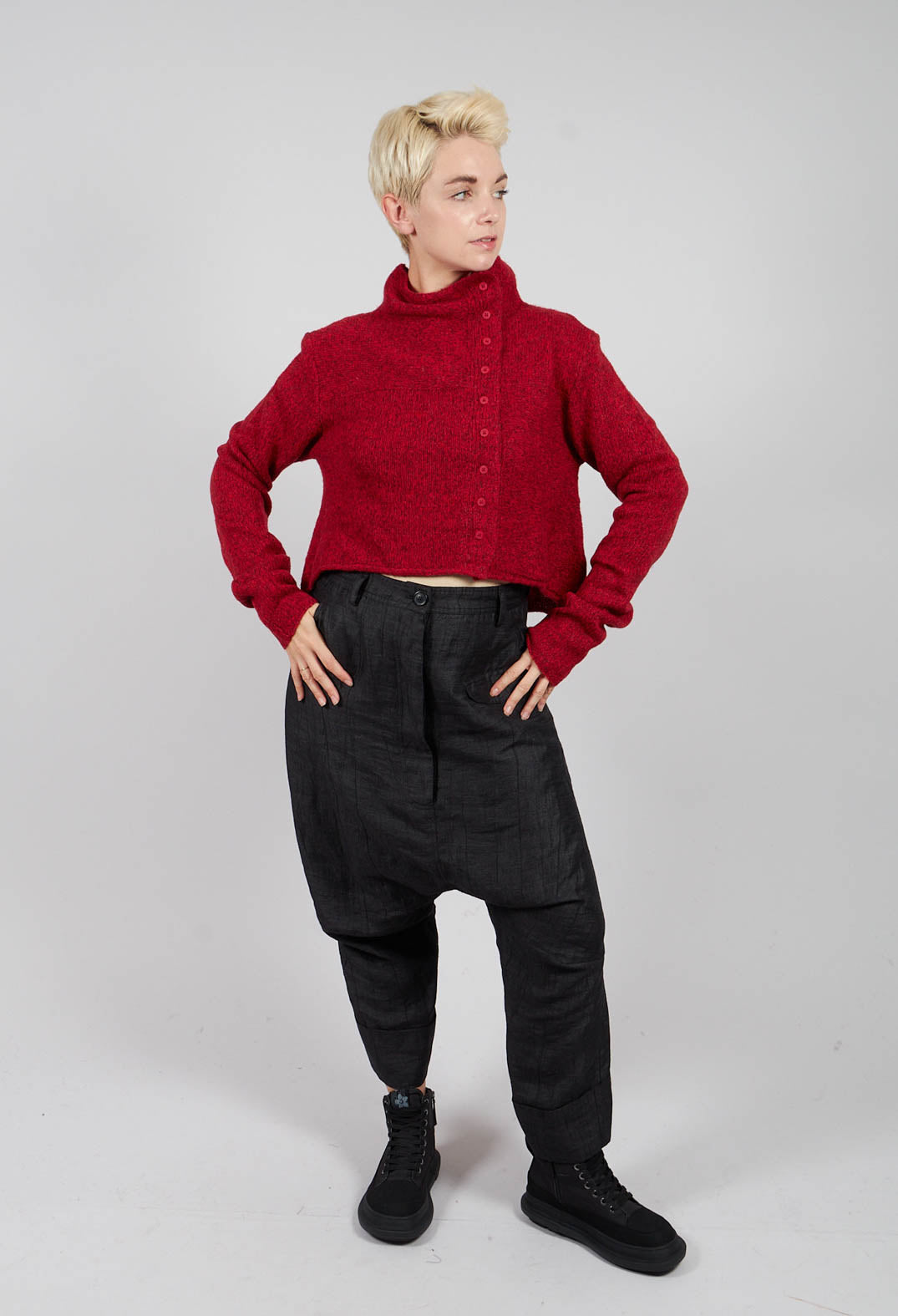 Button Through Cardigan in Rose - 3617103
