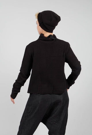 Short Button Through Cardigan in Black - 3627103