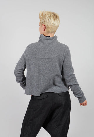Short Button Through Cardigan in Dark Grey - 3627103