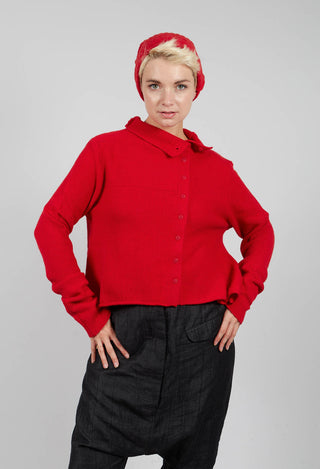 Short Button Through Cardigan in Rose - 3627103
