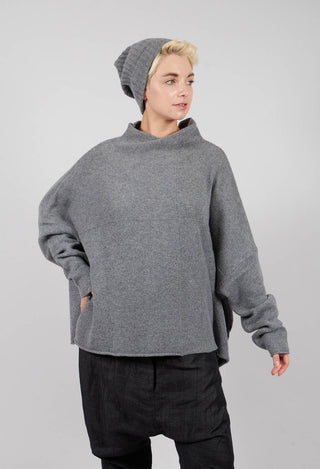 Funnel Neck Jumper in Dark Grey - 3620705