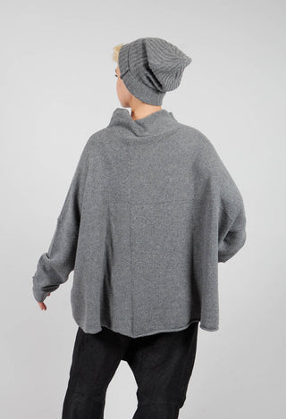 Funnel Neck Jumper in Dark Grey - 3620705