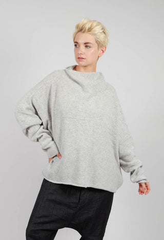 Funnel Neck Jumper in Light Grey - 3620705