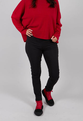 Pull On Slim Leg Trousers in Black - 3630101