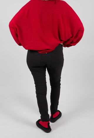 Pull On Slim Leg Trousers in Black - 3630101