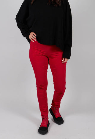 Pull On Slim Leg Trousers in Rose - 3630101
