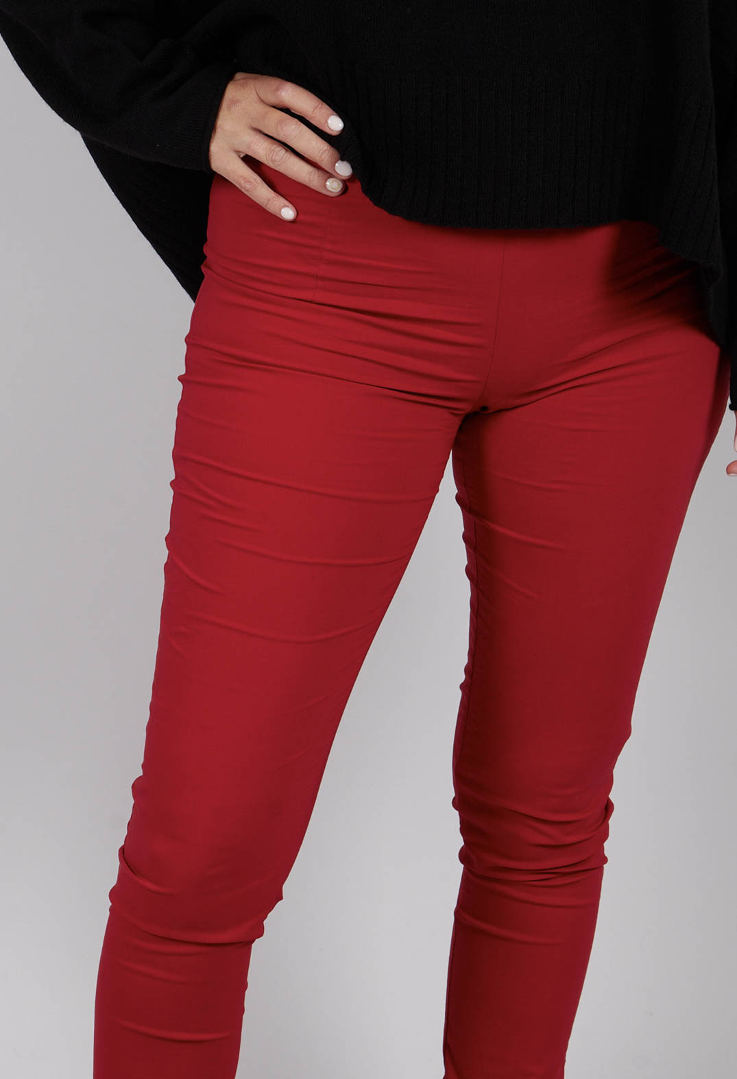 Pull On Slim Leg Trousers in Rose - 3630101