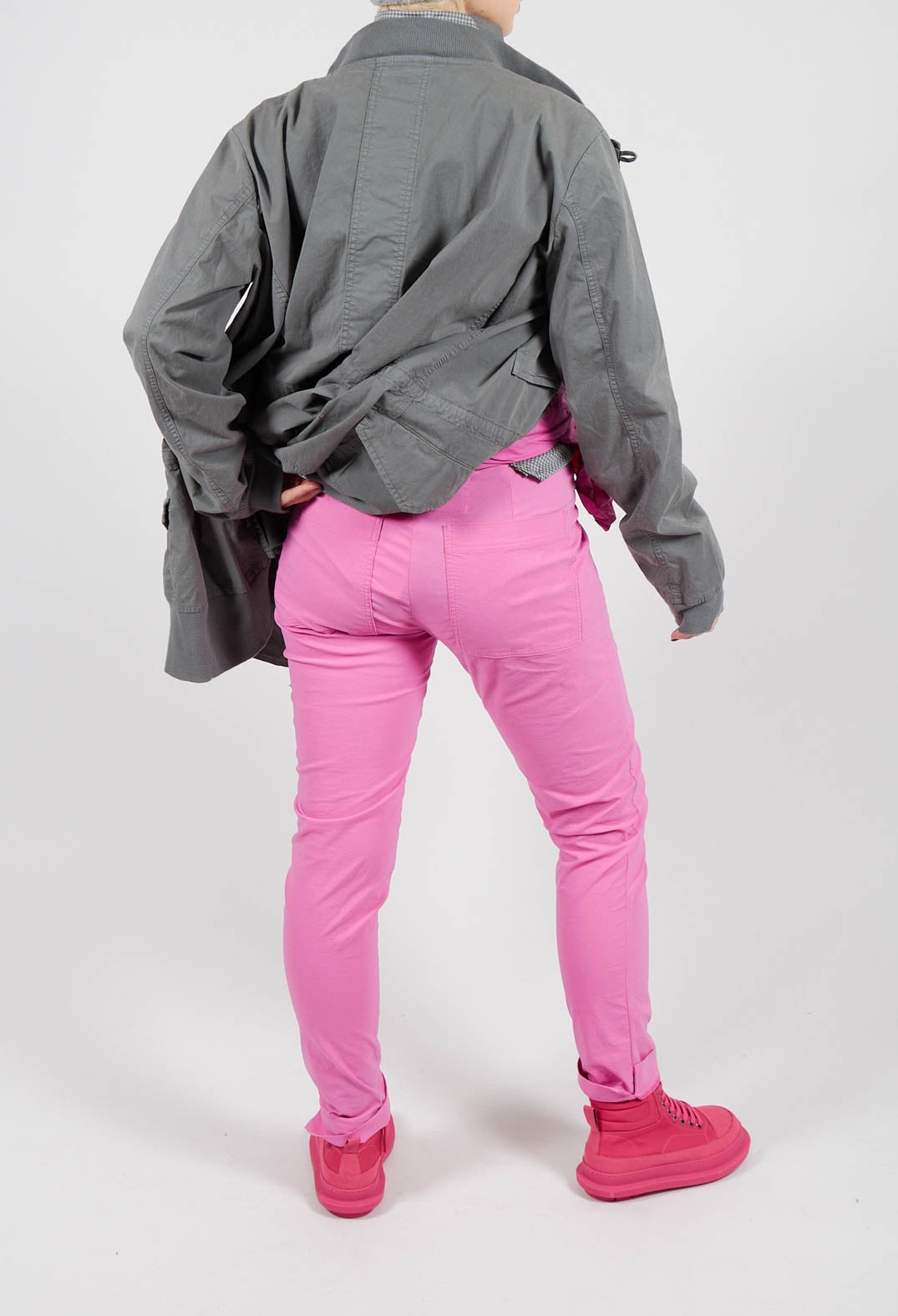 Pull On Slim Leg Trousers in Lily - 3630101