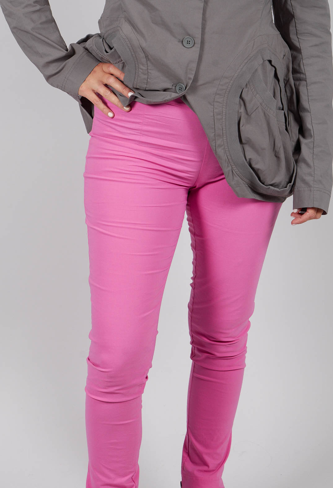 Pull On Slim Leg Trousers in Lily - 3630101