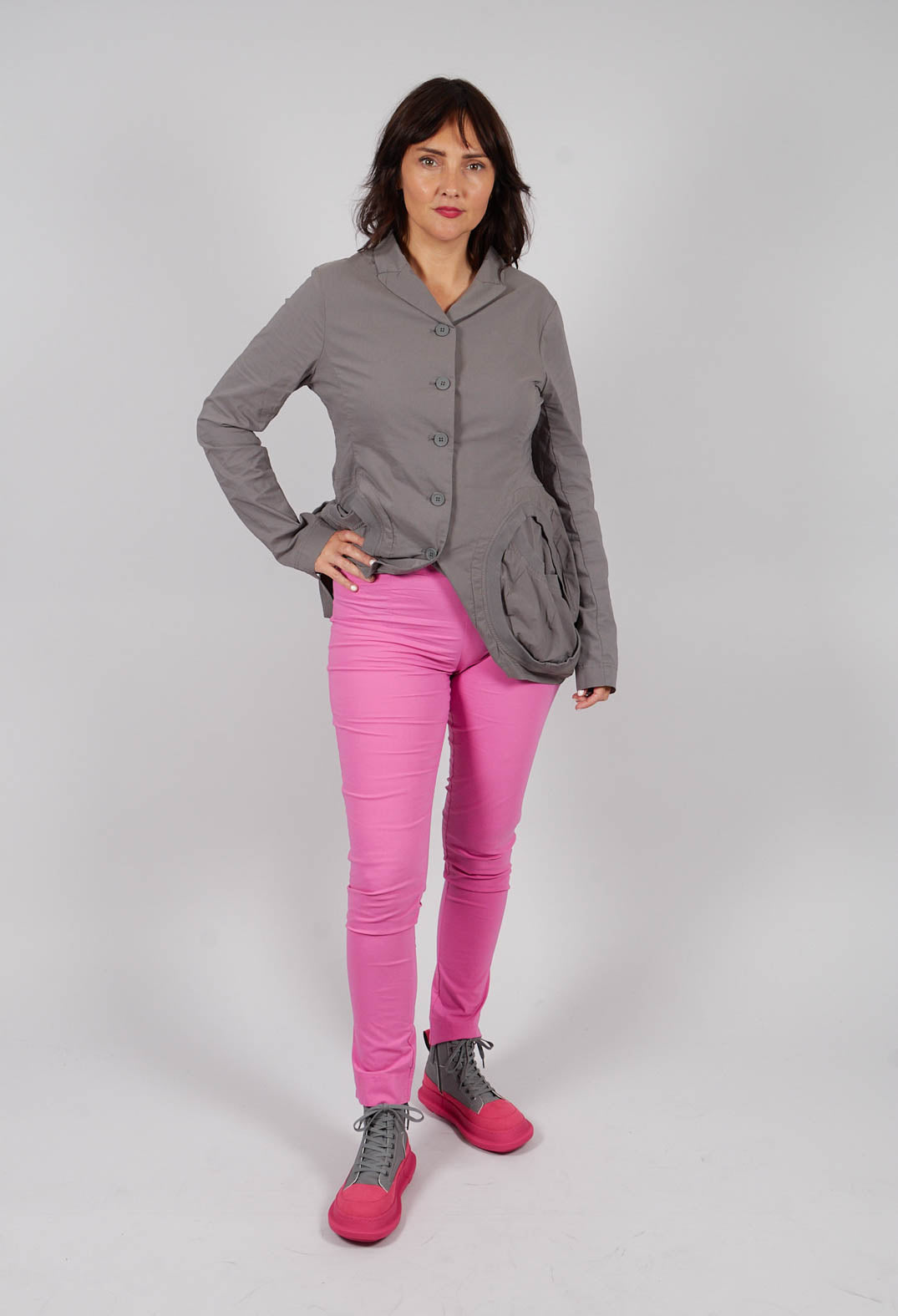 Pull On Slim Leg Trousers in Lily - 3630101