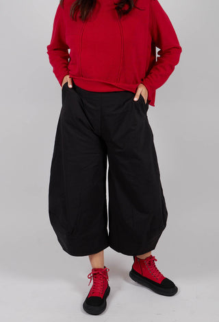 Pull On Balloon Leg Trousers in Black - 3630104