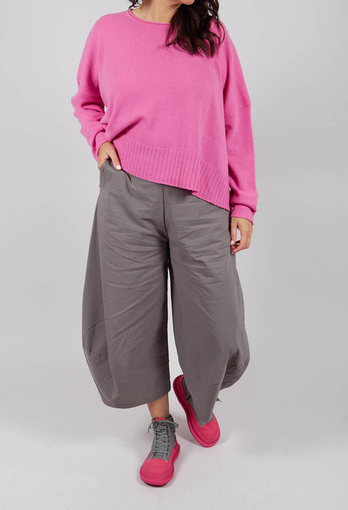 Pull On Balloon Leg Trousers in Dark Grey - 3630104