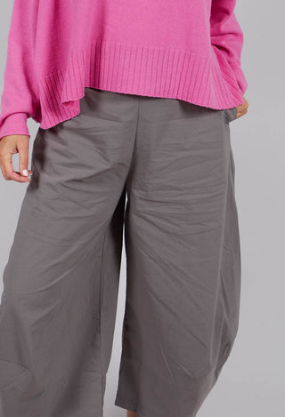 Pull On Balloon Leg Trousers in Dark Grey - 3630104