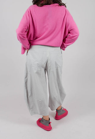 Pull On Balloon Leg Trousers in Light Grey - 3630104