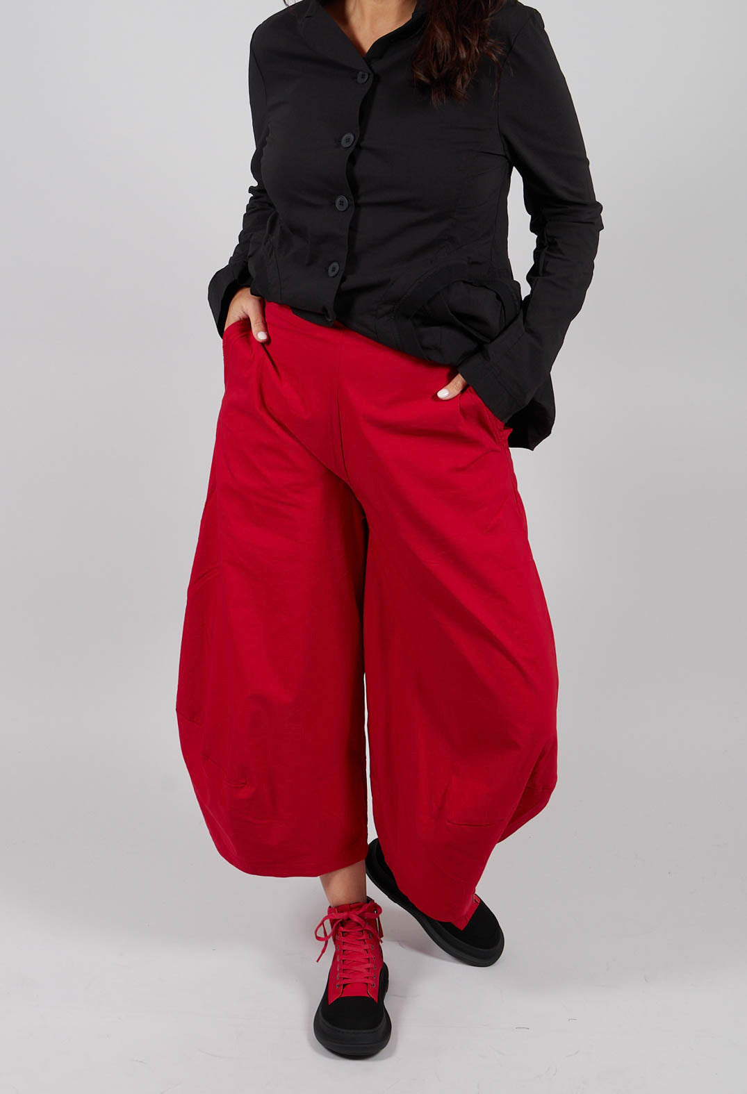 Pull On Balloon Leg Trousers in Rose - 3630104