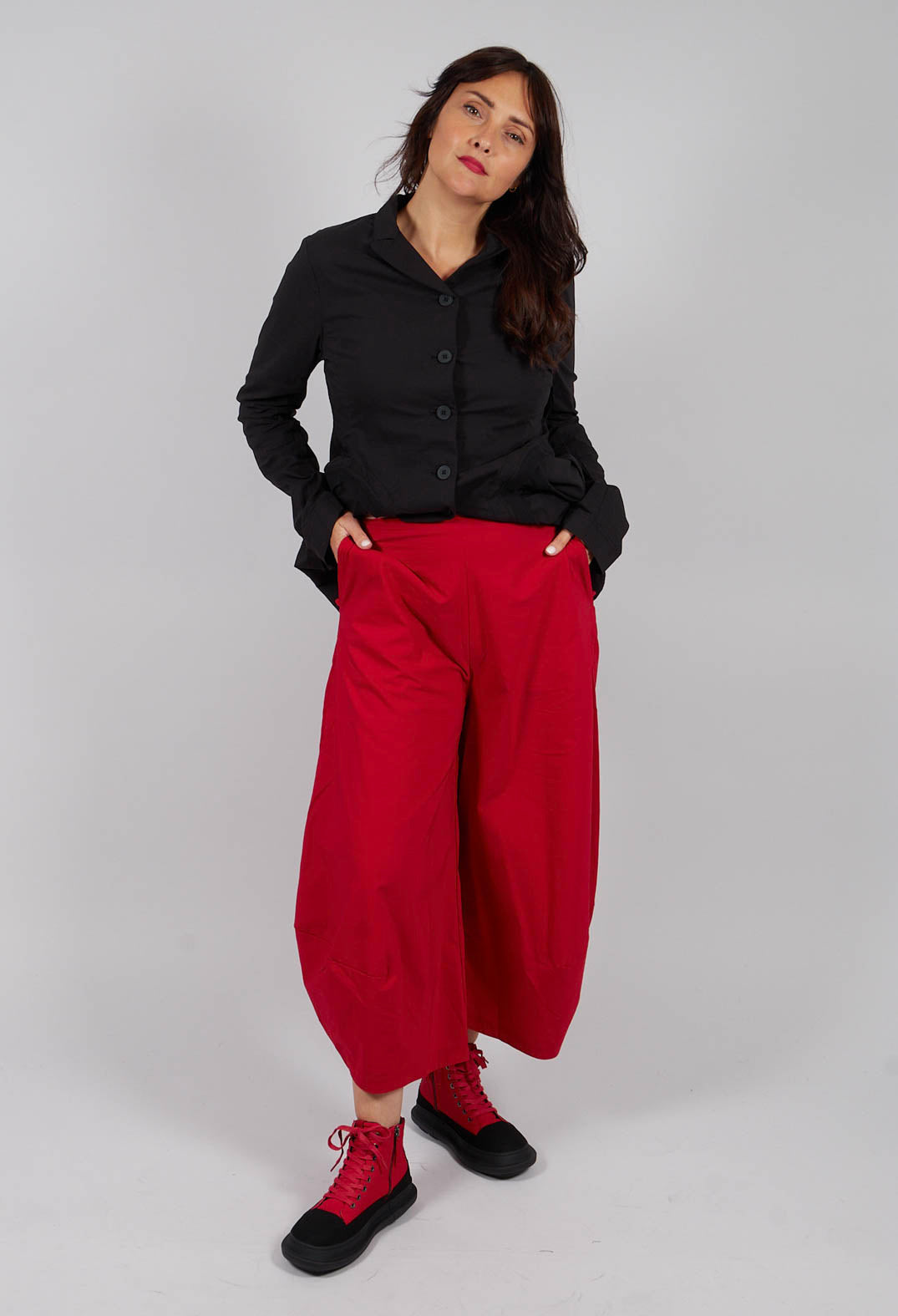 Pull On Balloon Leg Trousers in Rose - 3630104