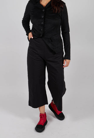 Pull On Straight Leg Trousers in Black - 3630105