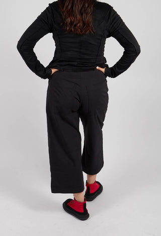 Pull On Straight Leg Trousers in Black - 3630105