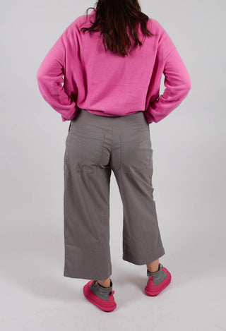 Pull On Straight Leg Trousers in Dark Grey - 3630105