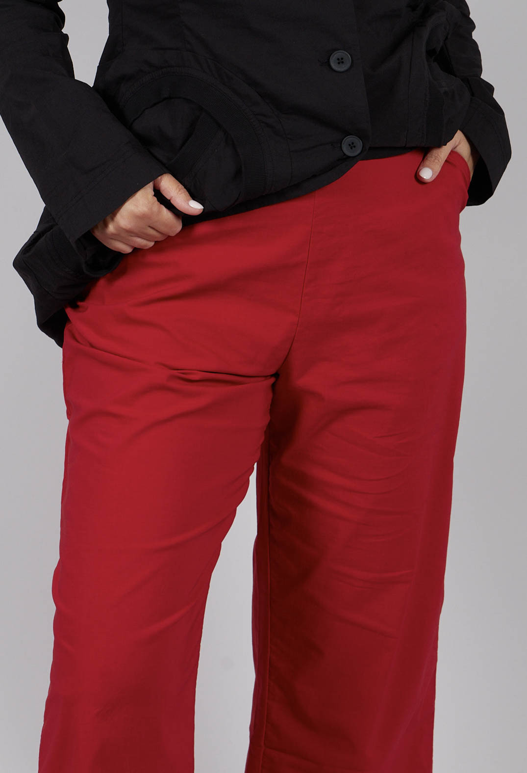 Pull On Straight Leg Trousers in Rose - 3630105