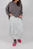 Tulip Skirt with Circular Pockets in Light Grey - 3630308