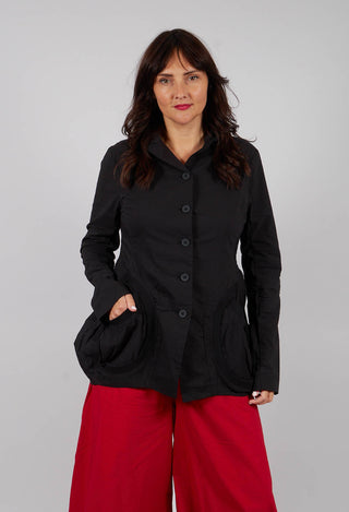 Jacket with Circular Pockets in Black - 3631111