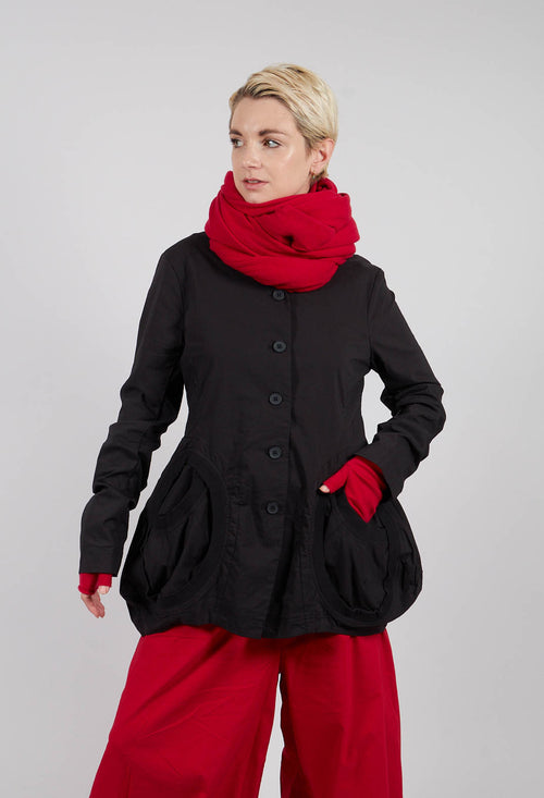 Jacket with Circular Pockets in Black - 3631111