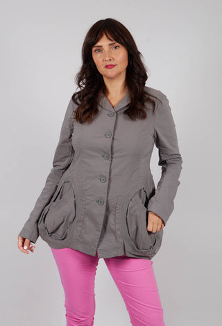 Jacket with Circular Pockets in Dark Grey - 3631111