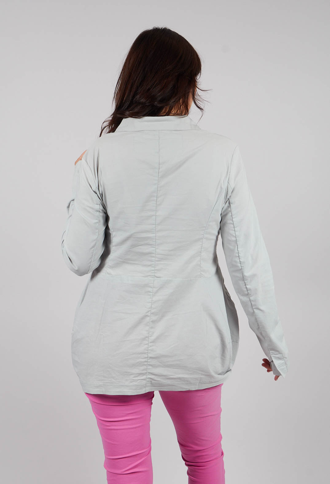 Jacket with Circular Pockets in Light Grey - 3631111