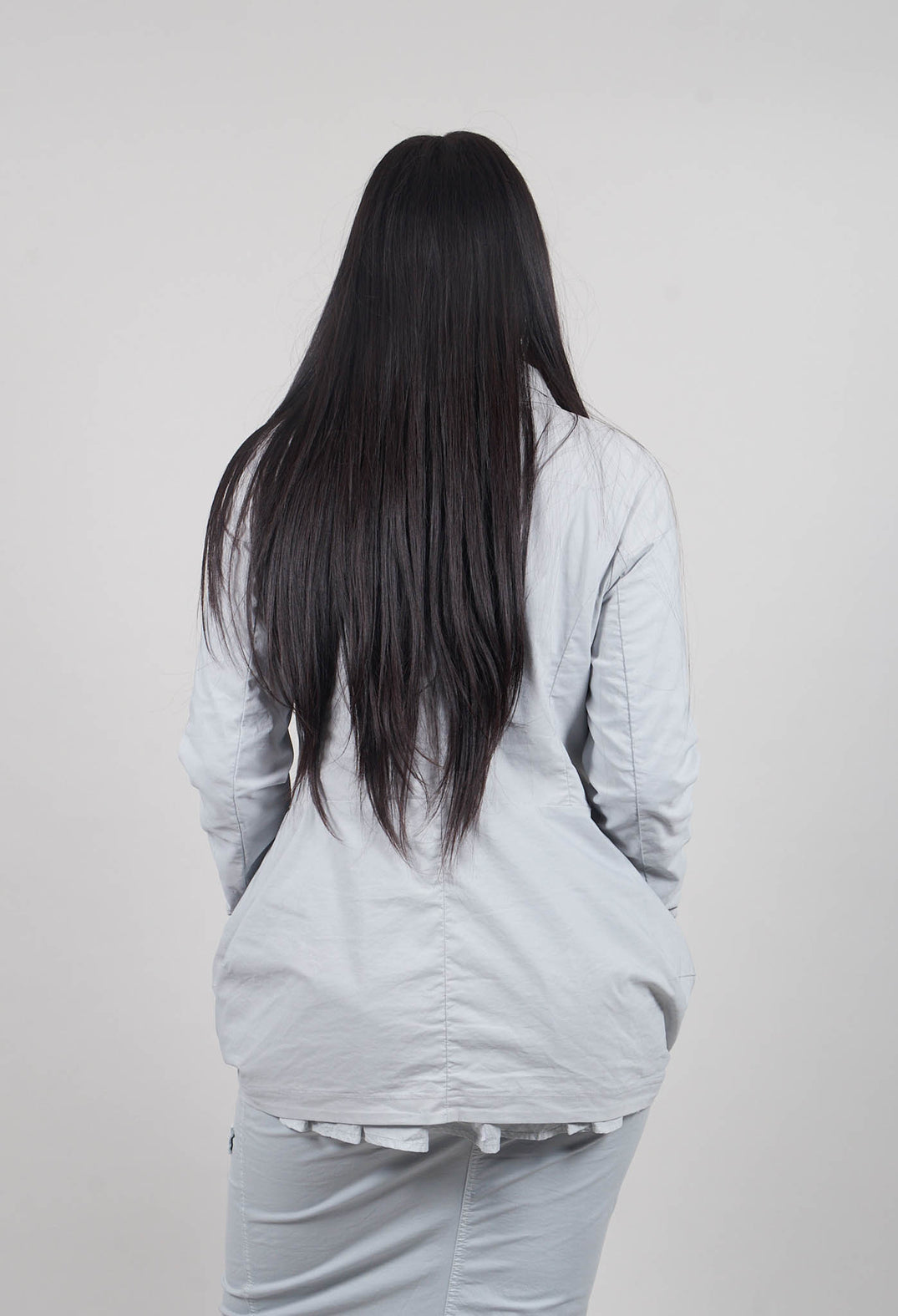 Jacket with Circular Pockets in Light Grey - 3631111