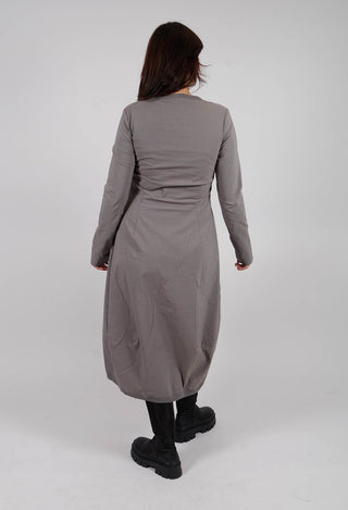 Dress with Circular Pockets in Dark Grey - 3630912
