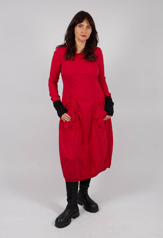 Dress with Circular Pockets in Rose - 3630912