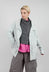 High Neck Jacket with Circular Pockets in Light Grey - 3631114